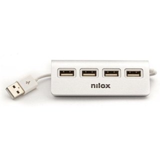 Hub USB Nilox NXHUB04ALU2 Blanc