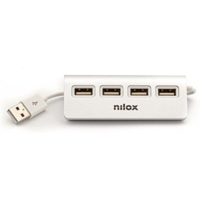 Hub USB Nilox NXHUB04ALU2 Blanc