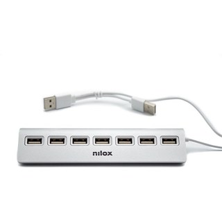 Hub USB 7 ports Nilox NXHU7ALU2 gris