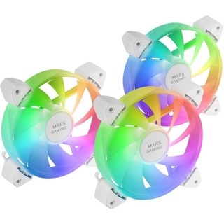 Mars Gaming MF-3A Kit 3X Ventilateurs FDB 120 mm ARGB Rainbow 360º sans Cadre Double