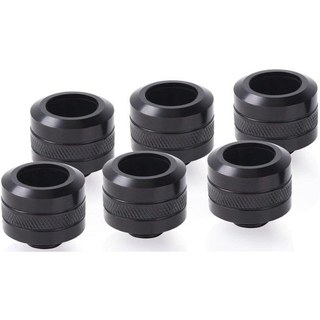 Alphacool Eiszapfen PRO HardTube Pack 6 unités Raccord à Compression pour Tube Rigide 16 mm Noir