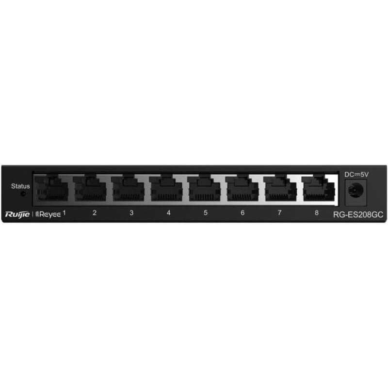 Ruijie Networks RG-ES208GC commutateur réseau Géré L2 Gigabit Ethernet (10/100/1000) Gris