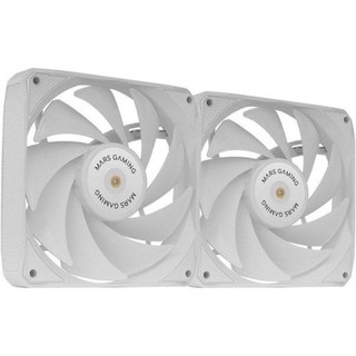 Mars Gaming MF-NCLX2 Kit 2 Ventilateurs Ultra-silencieux Conception FDB 120 mm Pales PWM