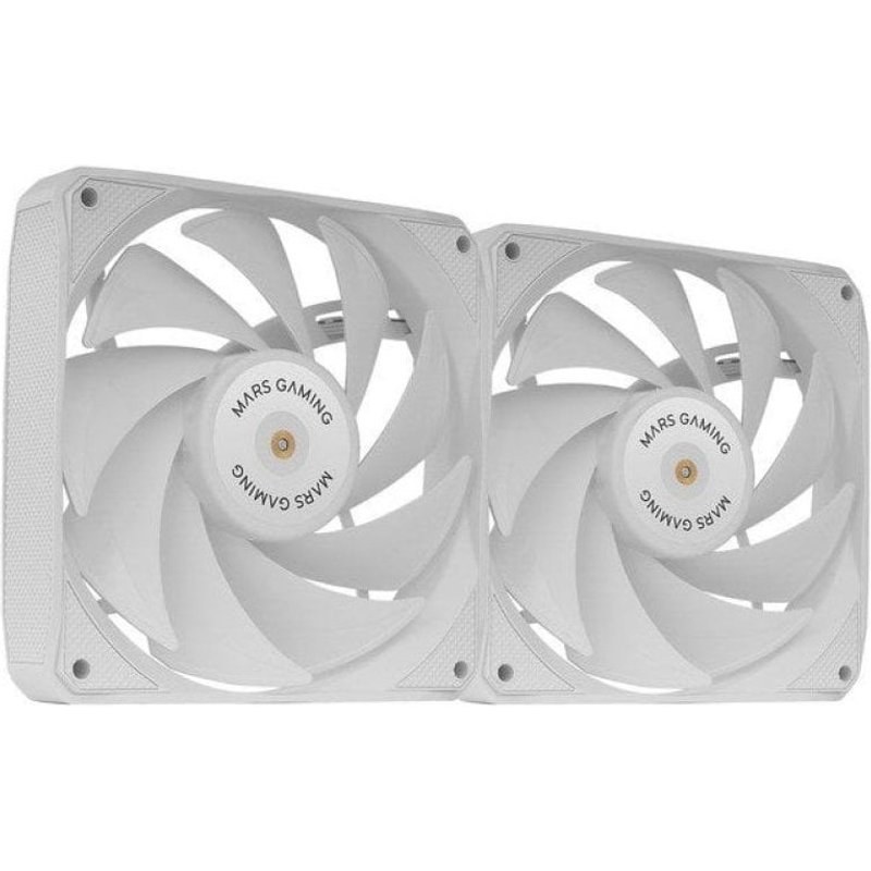 Mars Gaming MF-NCLX2 Kit 2 Ventilateurs Ultra-silencieux Conception FDB 120 mm Pales PWM