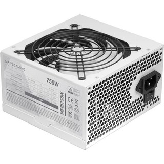 Mars Gaming MPIII750 Pc Atx Alimentation 750W 5 ans de garantie 85% Ai-rpm Efficacité Blanc