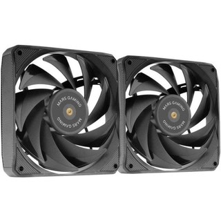Mars Gaming MF-NCLX2 Kit 2 Ventilateurs Ultra-silencieux Conception FDB 120 mm Pales PWM