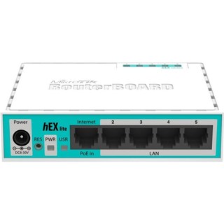 Mikrotik hEX Lite Switch 5 Ports 10/100 Blanc