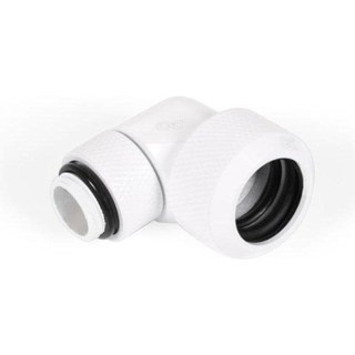 Raccord Alphacool Eiszapfen 16 mm HardTube Compression Rotatif 90º G1/4 Blanc