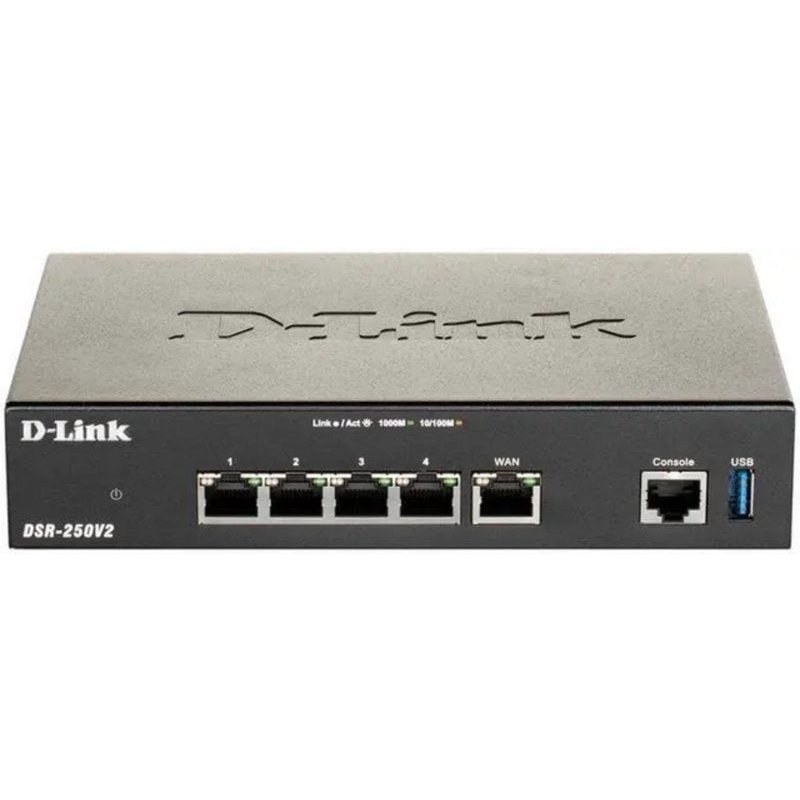 Router D-Link DSR-250V2 Gigabit VPN avancée 75 tunnels USB