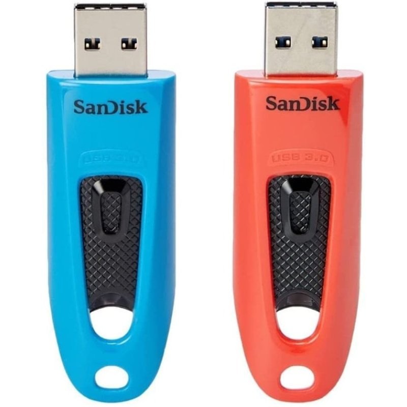 SanDisk Ultra clé USB 64 Go USB type A 3.2 Gen 1 (3.1 Gen 1) Bleu, Rouge