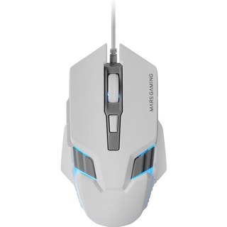 Mars Gaming MMM024 RGB Souris de jeu Capteur optique de flux 4000 DPI Blanc