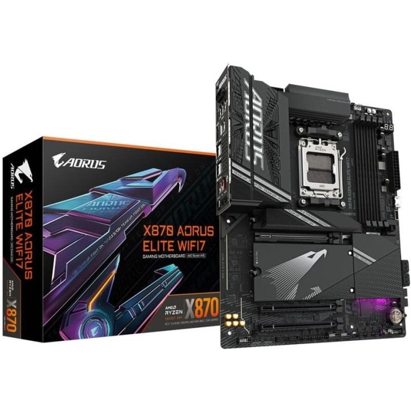 Carte mère GIGABYTE X870 AORUS ELITE WIFI7 X870 AM5 DDR5 ATX Wi-Fi 7 PCIe 5.0 2.5GBE RGB