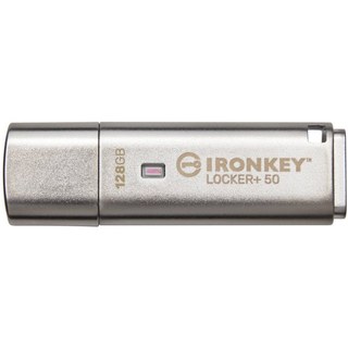 Kingston Technology IronKey Locker+ 50 Clé USB 128 Go USB Type A 3.2 Gen 1 (3.1 Gen 1) Argent