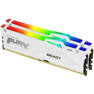 Kingston Fury Beast DDR5 RGB 6000 MHz 32 Go 2 x 16 Go CL36 AMD EXPO Blanc