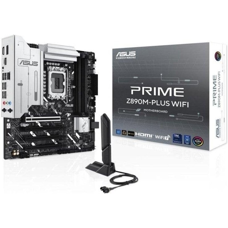 Carte mère ASUS PRIME Z890M-PLUS Wi-Fi Intel Z890 LGA 1851 DDR5 Micro ATX Wi-Fi 7