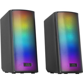 Mars Gaming MSRGB2 Enceintes compactes Bluetooth 5.3 RGB DSP Façade 15W Noir