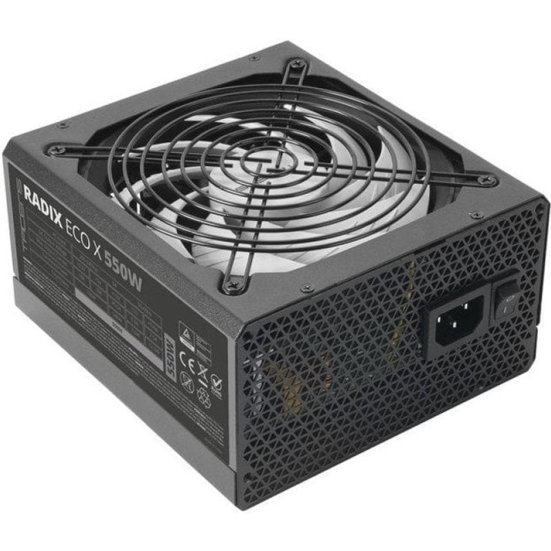 Tacens RADIX ECO X 550 Alimentation ATX 550W 6 ans de garantie 87% SMD DC-DC AI-RPM FDB Noir