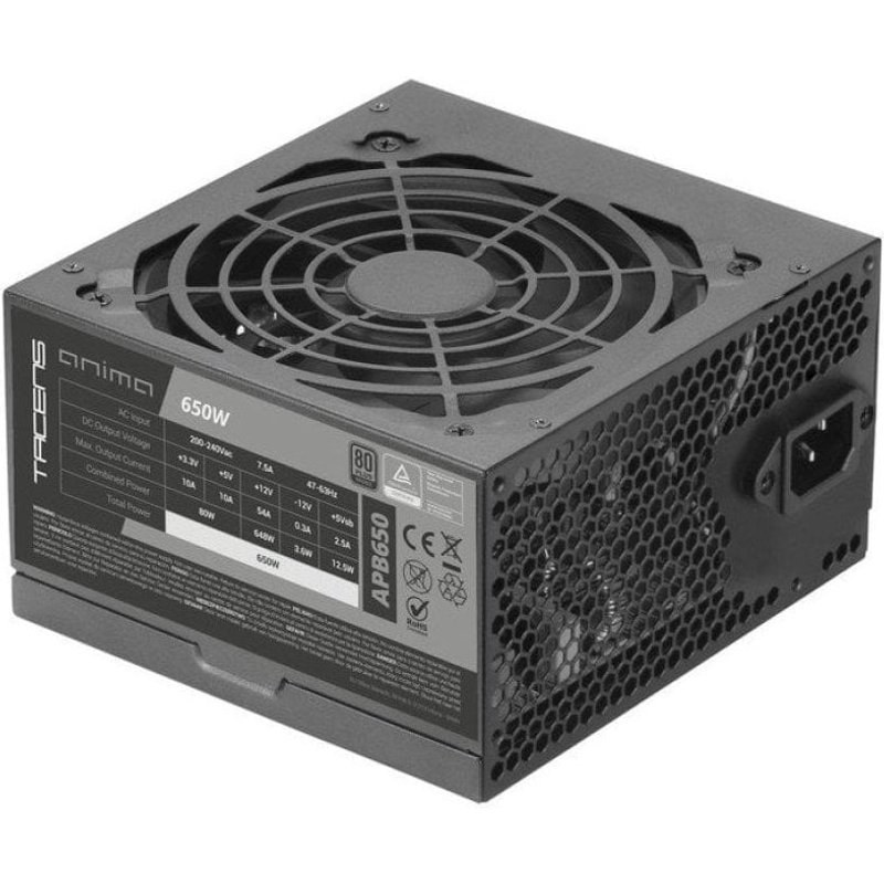 Tacens Anima APB650 Alimentation ATX 650W 80PLUS Bronze 85% SMD DC-DC Ventilateur 12CM Noir