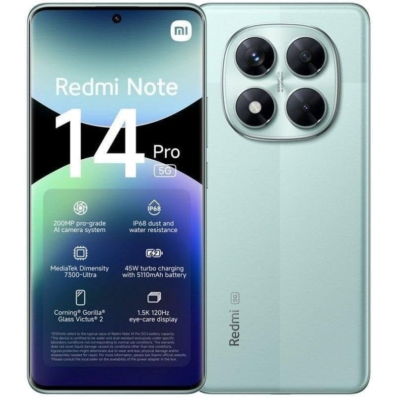 Xiaomi REDMI Note 14 Pro 5G 8 Go 256 Go 6.67" Vert Corail