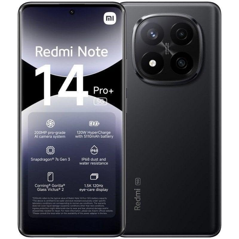 Xiaomi REDMI Note 14 Pro Plus 5G 8 Go 256 Go 6,67" Noir
