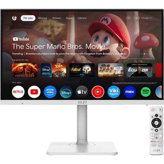 Écran PC MSI Modern MD272UPSW 27" Ultra HD 4K 60 Hz IPS Wi-Fi Google TV Réglable Blanc