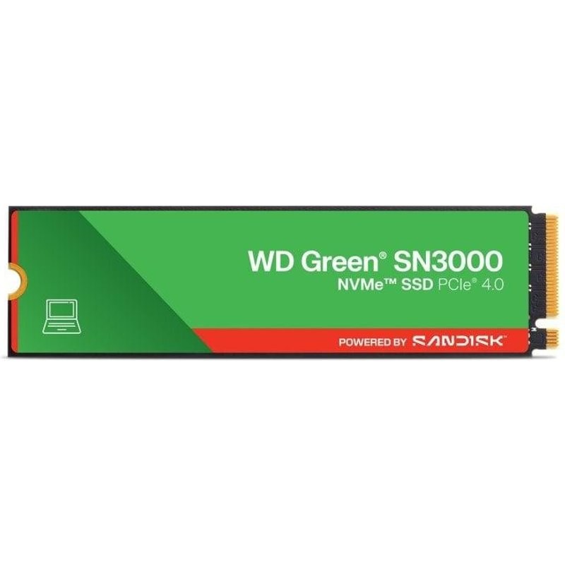 Disque Dur Sandisk WD Green SN3000 500 Go SSD M.2 5000MB/s PCIe 4.0 NVMe