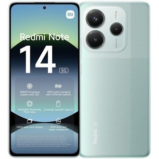 Xiaomi REDMI Note 14 5G 6 Go 128 Go 6.67" Vert Coral
