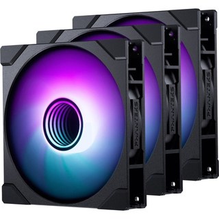 Pack de trois ventilateurs Phanteks M25-140 GEN2 D-RGB PWM 140 mm Noir