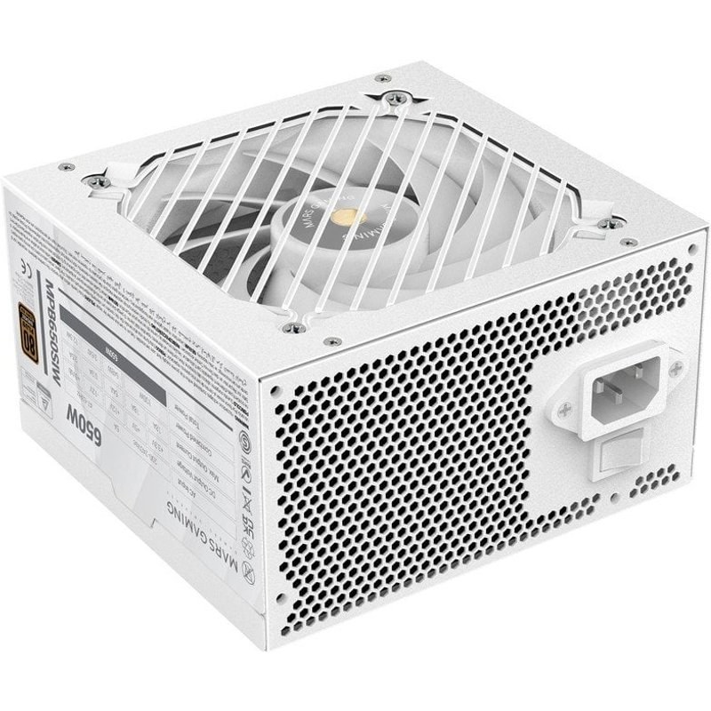 Alimentation Mars Gaming MPB650SI ATX 650W Garantie 7 ans 80PLUS Bronze 90% Blanc