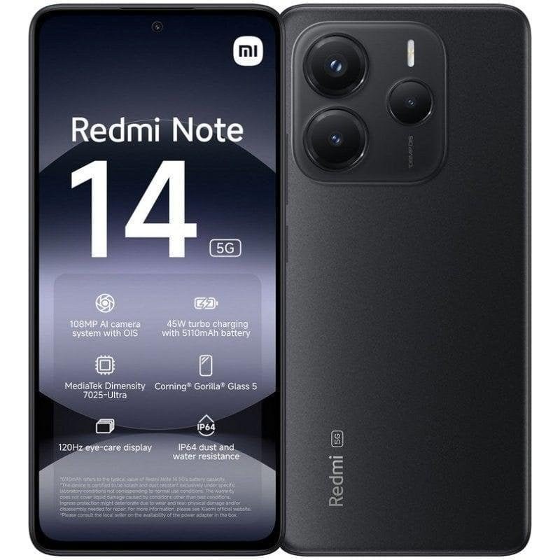 Xiaomi REDMI Note 14 5G 6 Go 128 Go 6.67" Noir