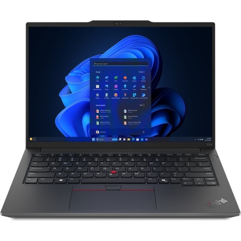 Lenovo ThinkPad E14 AMD Ryzen™ 5 7535HS Ordinateur portable 35,6 cm (14") WUXGA 16 Go DDR5-SDRAM 512 Go SSD Wi-Fi 6E (802.11AX) Windows 11 Pro Français Noir