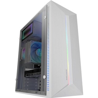 Boîtier PC Mars Gaming Mc-Blaze ATX avec ventilateur 80 mm et bande LED RGB avant blanche