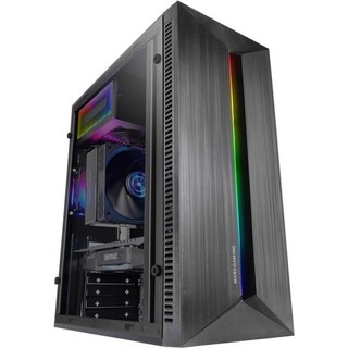 Boîtier PC Mars Gaming Mc-Blaze ATX avec ventilateur 80 mm et bande LED RGB avant noire