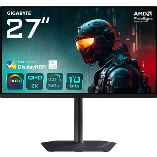 Gigabyte MO27Q2 27" QD-OLED QHD 240 Hz 0,03 ms HDR 400 Hauteur réglable FreeSync Premium Pro