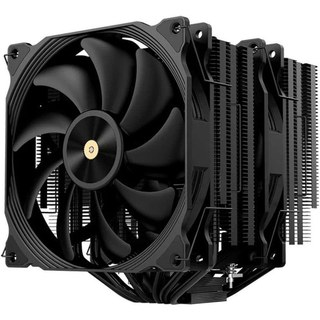 Ventilateur CPU double tour Hiditec C40 Pro, TDP 290 W, 6 tubes, 140 mm, noir