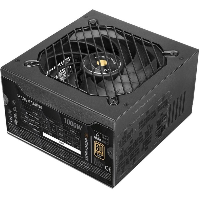 Alimentation modulaire Mars Gaming MPB1000SIM ATX 3.1 1000 W 80 Plus Gold Noir