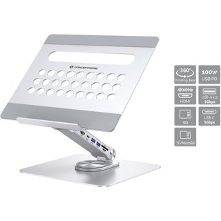 Station d'accueil portable Conceptronic avec support USB-C 7 en 1 100 W, USB