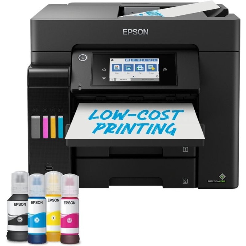 Imprimante multifonction couleur Epson EcoTank ET-5855 A4 Wi-Fi, réservoirs d'encre recto