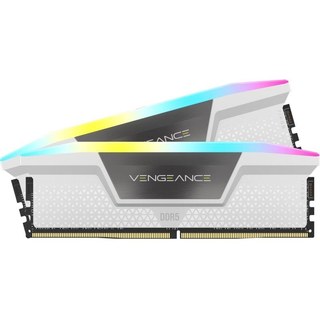 Corsair Vengeance RGB DDR5 Blanc 6000 MHz 32 Go 2 x 16 Go CL30 Double Intel XMP 3.0 et AMD EXPO