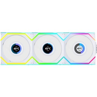 Lian Li UNI FAN SL Wireless LCD 120 Boitier PC Ventilateur 12 cm Blanc 3 pièce(s)