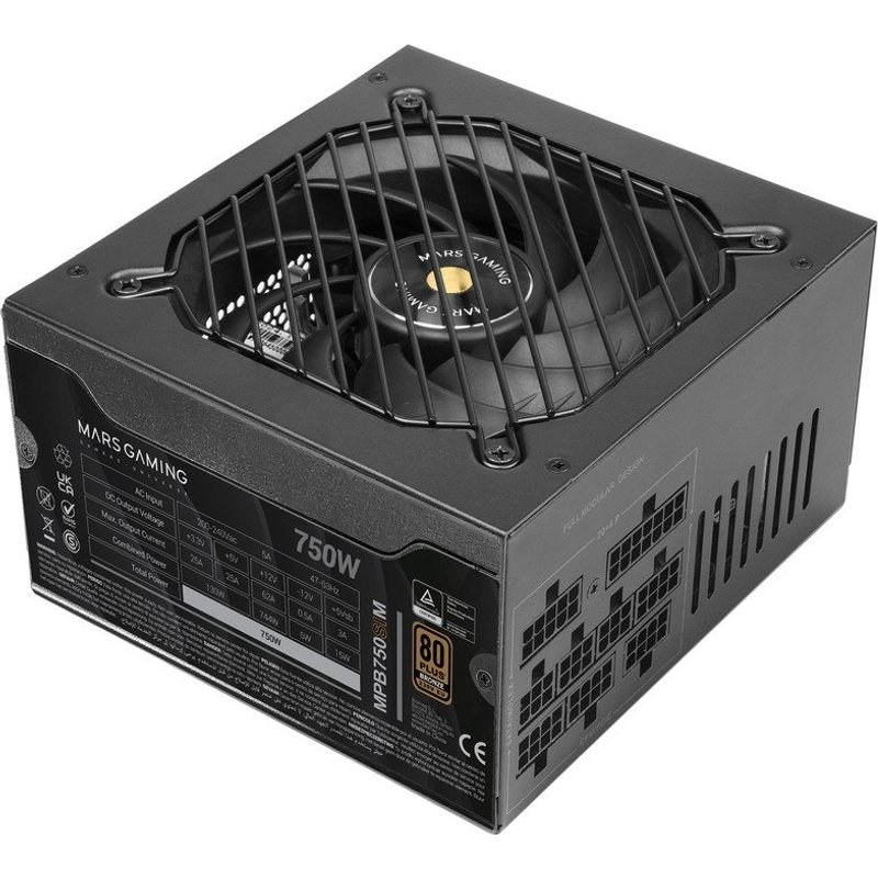 Alimentation modulaire Mars Gaming MPB750SIM ATX 750 W 80 Plus Bronze Noir