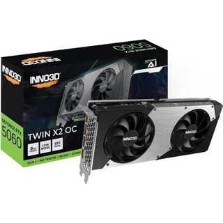 Carte Graphique INNO3D GeForce RTX 5060 TWIN X2 OC 8 Go GDDR7 Reflex 2 RTX AI DLSS4