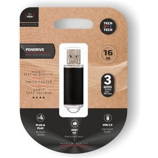 tech-one-tech Clé USB 2.0 Tech One Tech TEC3006-16 Basic 16 Go Noir Série Professionnelle