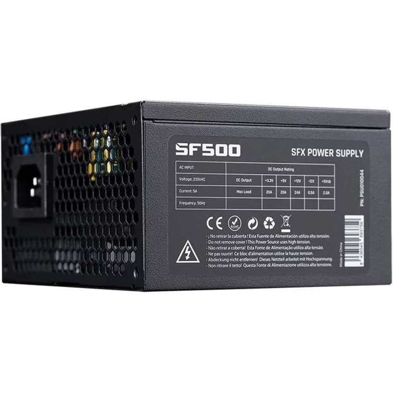 Alimentation Hiditec SF500 SFX 500 W CircuitShield avec ventilateur 8 cm Noir