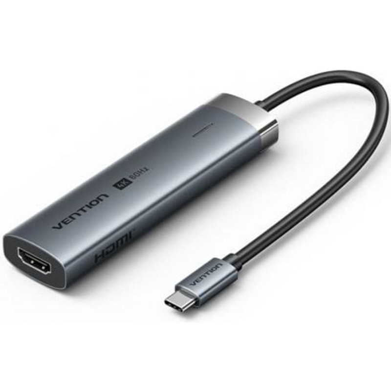 Station d'accueil Vention TGMHB USB Type-C 3XUSB 3.0 HDMI 4K 1XUSB-C PD 100W Aluminium
