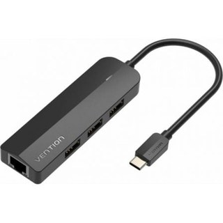 Station d'accueil Vention TGOBB USB-C 3 ports USB 2.0 RJ45 Micro-B 100 Mbps 0,15 m Noir
