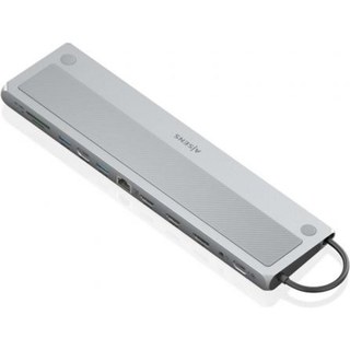 Station d'accueil AISENS ASUC-12P020-GR USB-C 2XHDMI 3XUSB DisplayPort RJ45 SD Gris