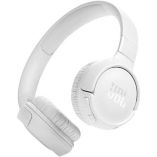 Casque sans fil Bluetooth 5.3 JBL avec microphone et basses pures, blanc