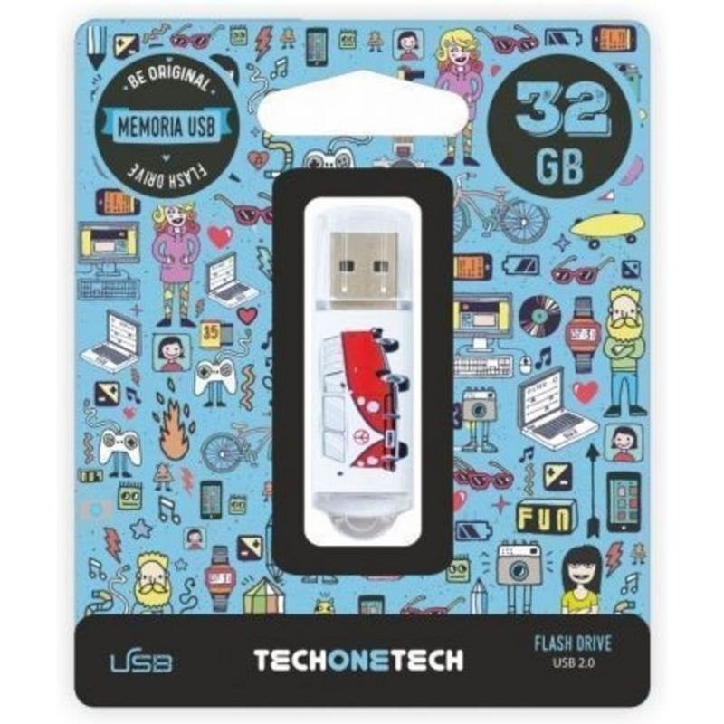 tech-one-tech Cle USB Tech One Tech Camper VAN-VAN 32 Go Metal USB 2.0 Porte-cles