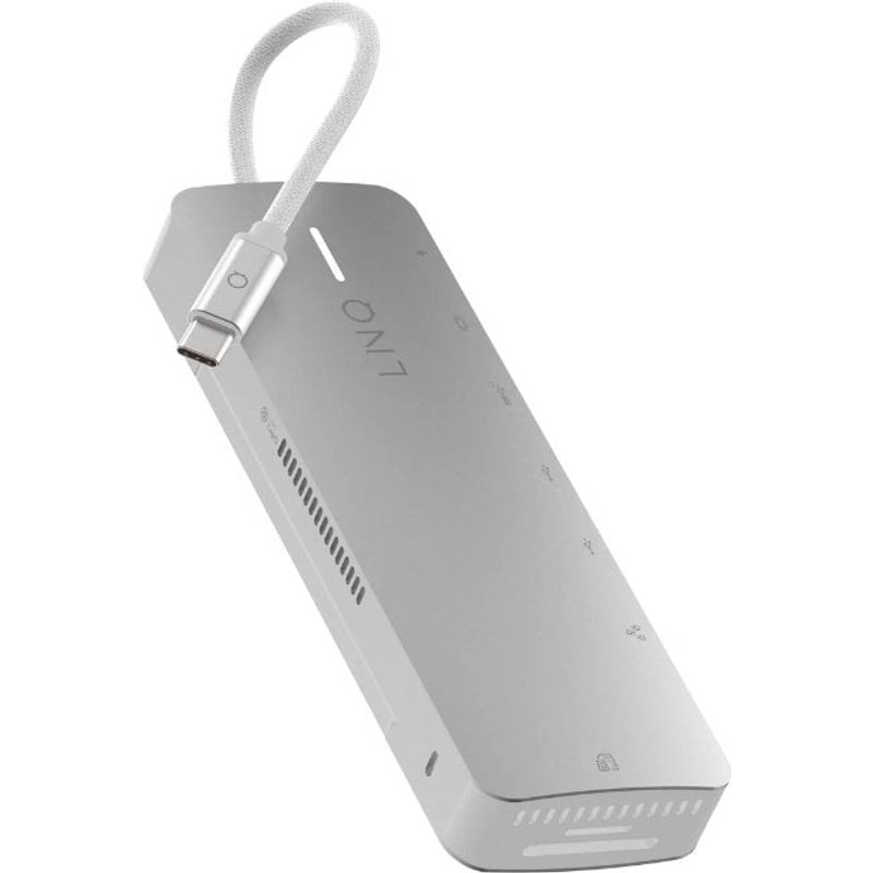 Hub USB-C Linq 9 en 1 Pro Studio SSD NVMe M.2/HDMI 4K/USB-C PD 140 W/Ethernet 2,5 Gbit/s